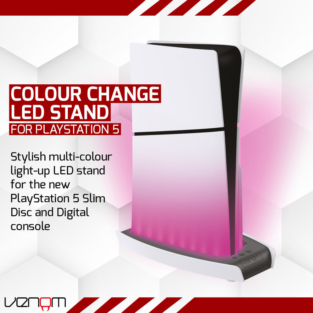 Venom Color Change LED RGB Stand for PS5 Slim VS5019