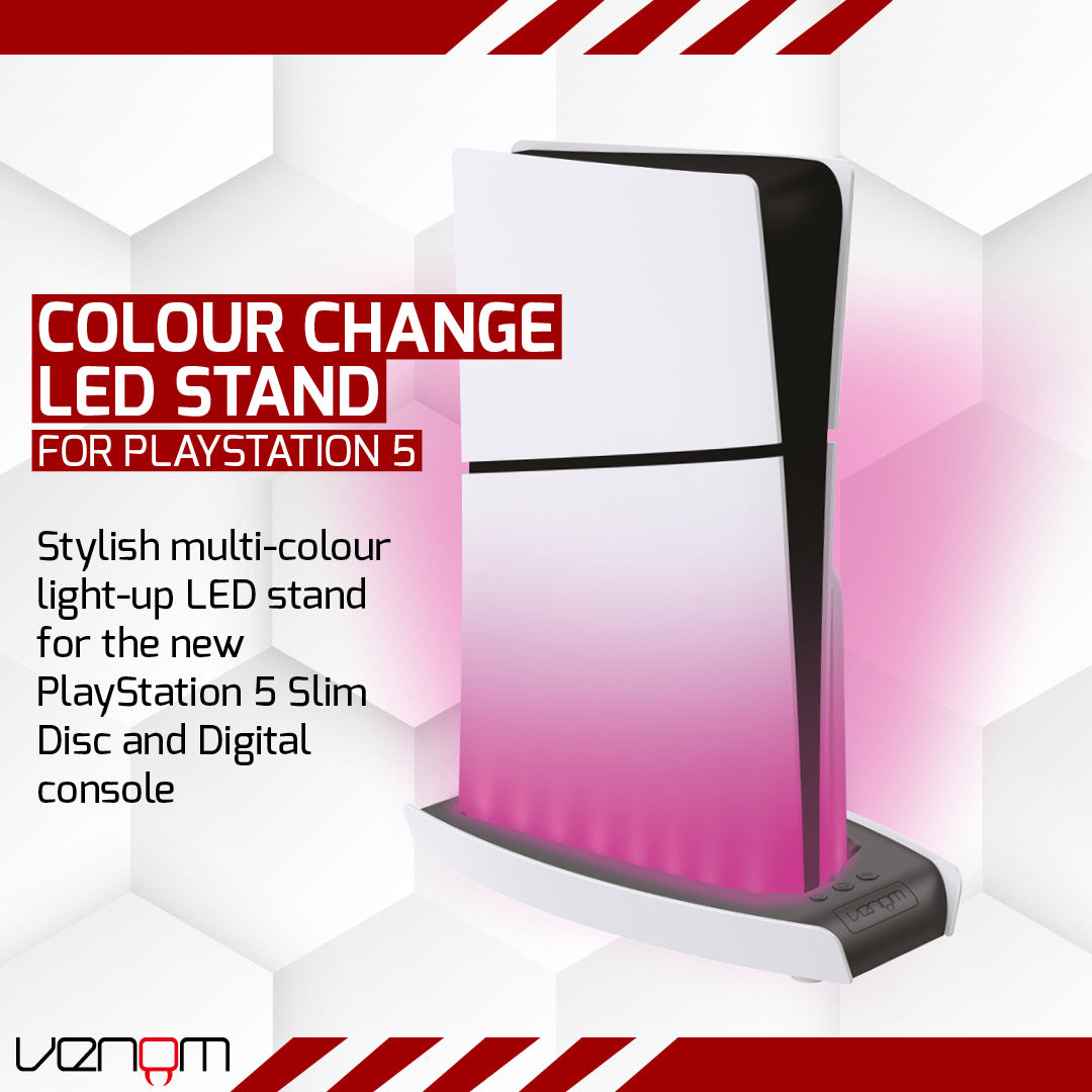 Venom Color Change LED RGB Stand for PS5 Slim VS5019
