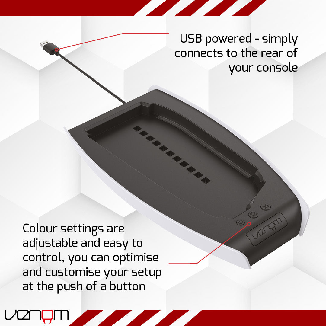 Venom Color Change LED RGB Stand for PS5 Slim VS5019