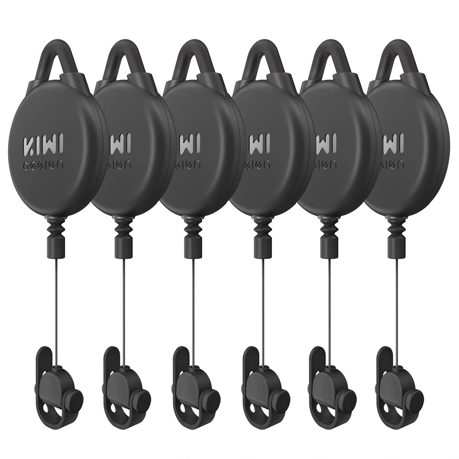 [Pro Version] KIWI design VR Cable Management, 6 Packs VR Pulley System fits Quest/Rift S/Valve Index/HTC Vive/Vive Pro/HP Reverb G2/PSVR VR Accessories, Compatible with Quest 2 Link Cable(Black)